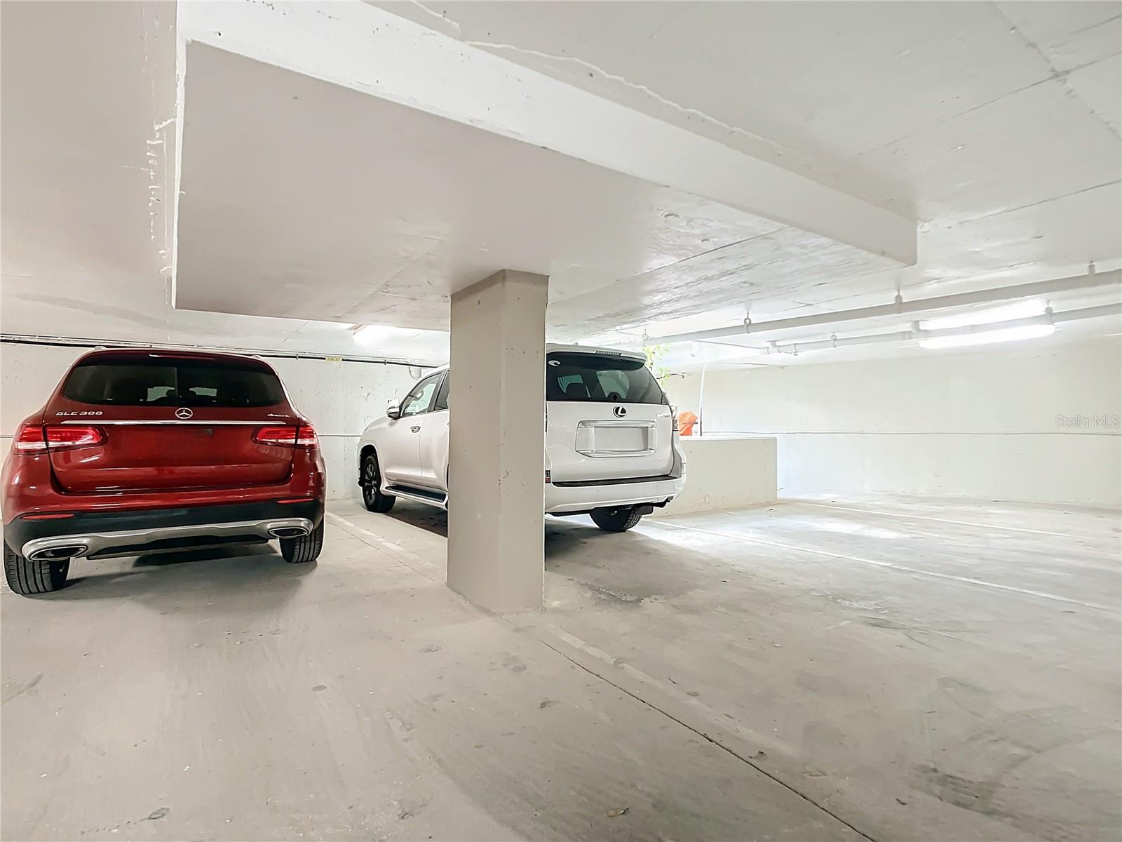 Designated Underbuilding Oversized Tandem Parking Space #115 Can Fit 2 Small Cars or Car and Golf Cart