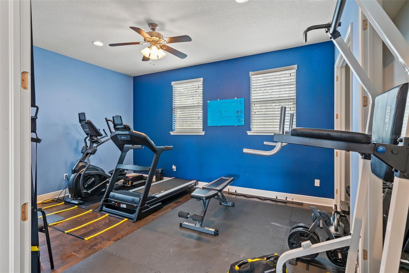 Gym or 4th bedroom, has closets