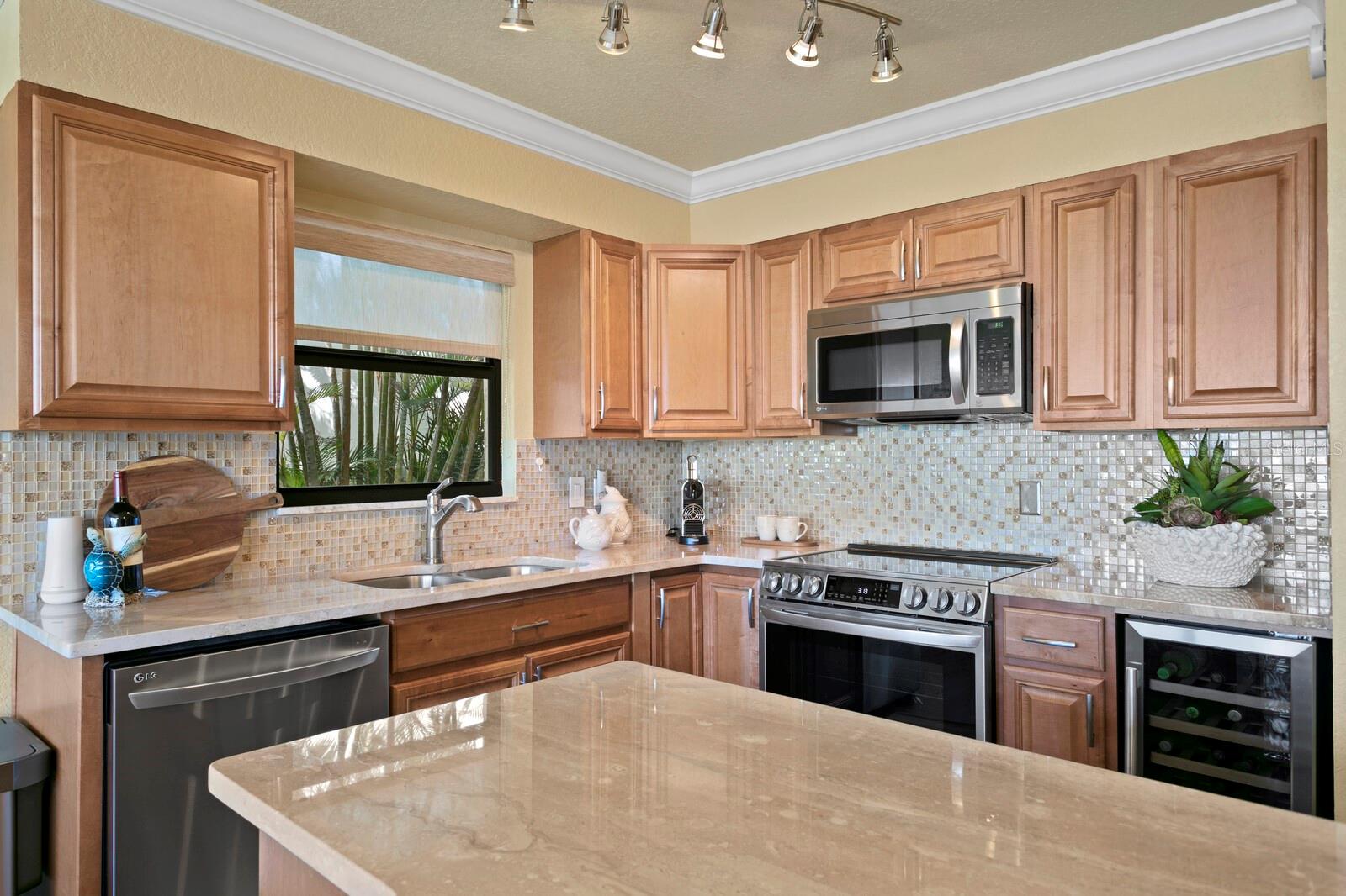 Kitchen window enhances the natural Florida lighting throughout the space.