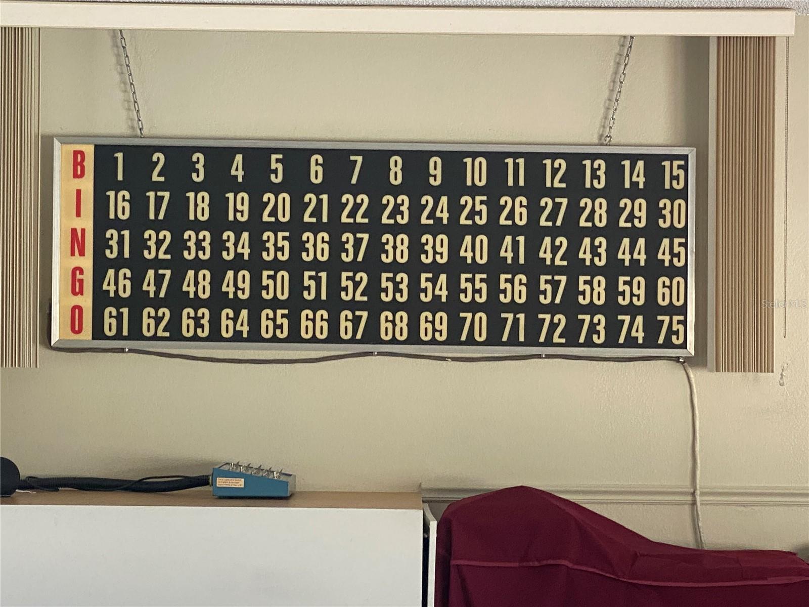 Bingo Sign in Clubhouse