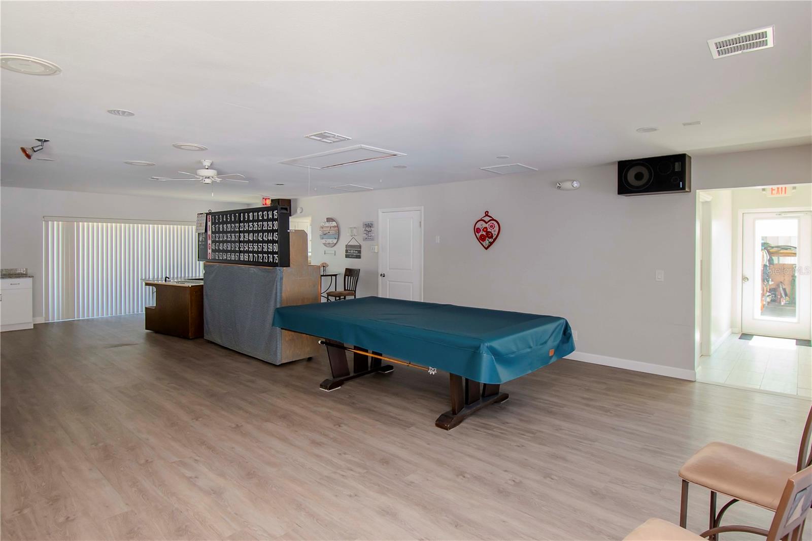 Bingo and Pool table in Club House