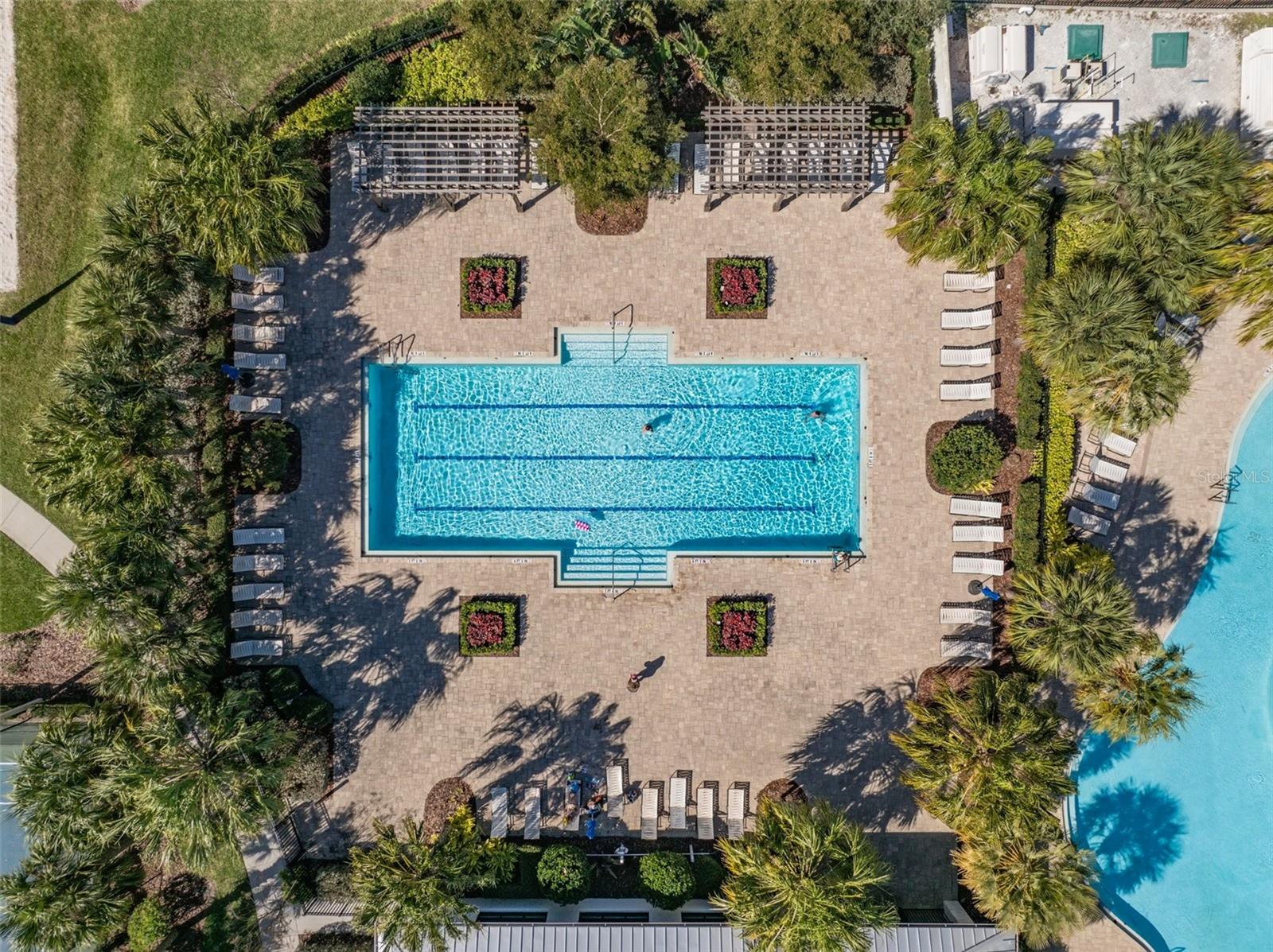 Clubhouse lap pool