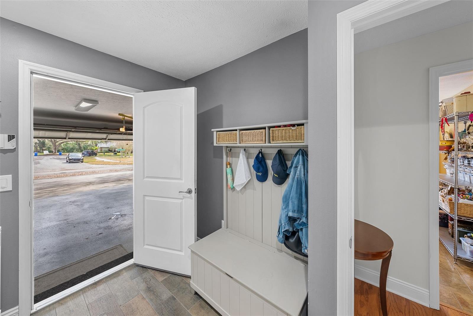 Laundry room with access to the garage!