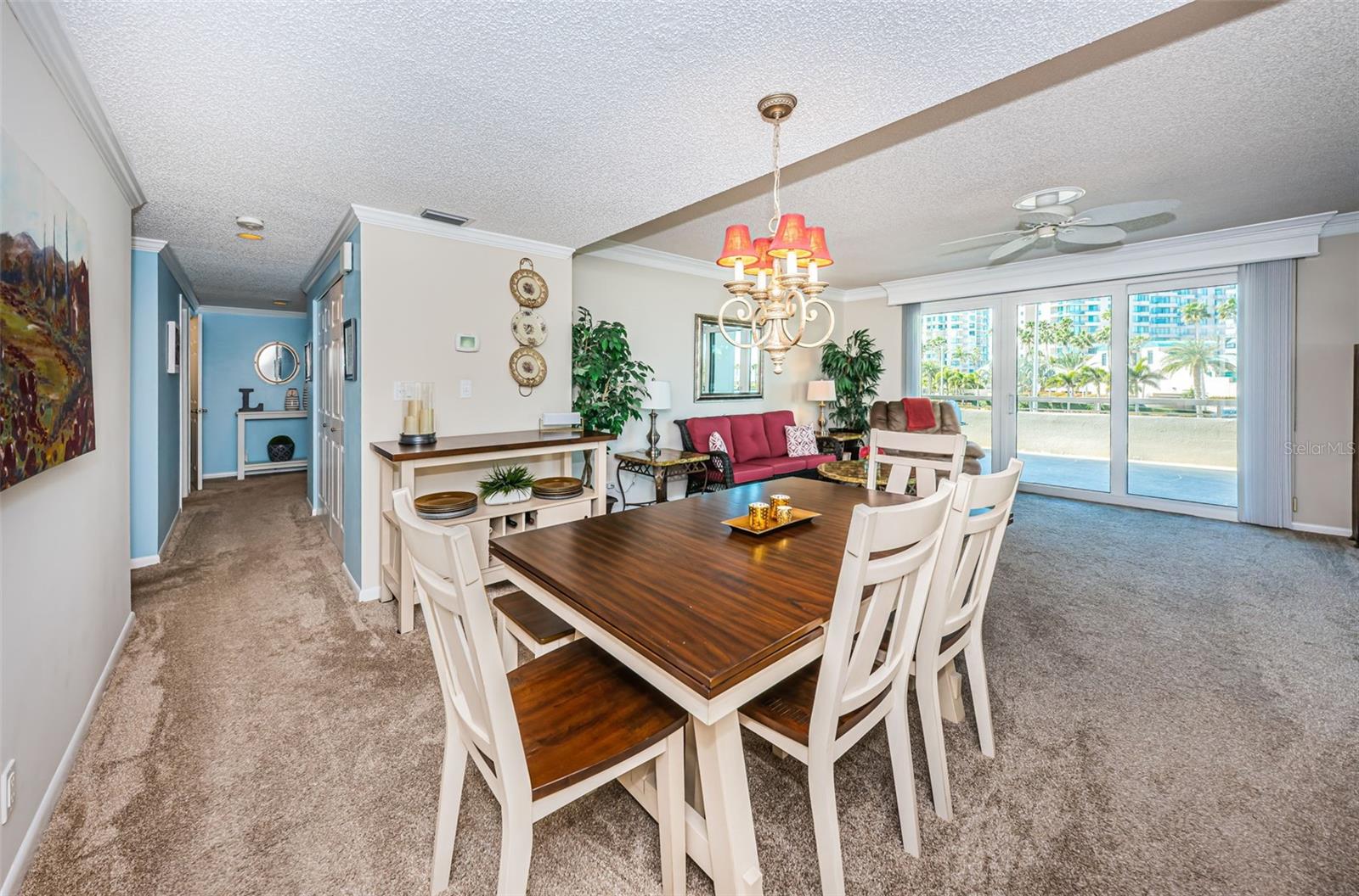 Spacious Floor Plan Dining Room & Great Room Offering Gulf Views with Terrace Access...Perfect for Entertaining!