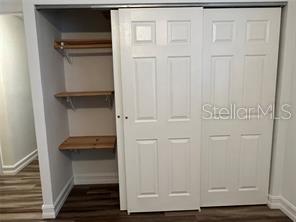 Primary Bedroom with Built-In Closet Shelves.