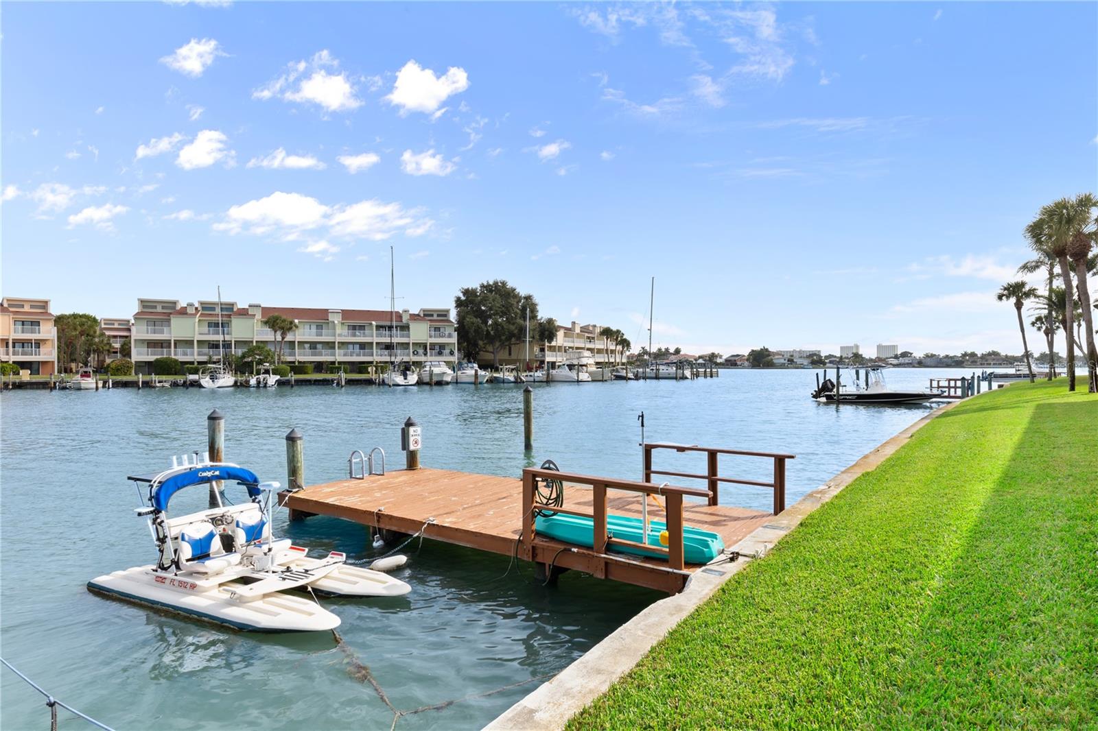Community owned boat dock. Rent through the association. There is currently a waiting list.