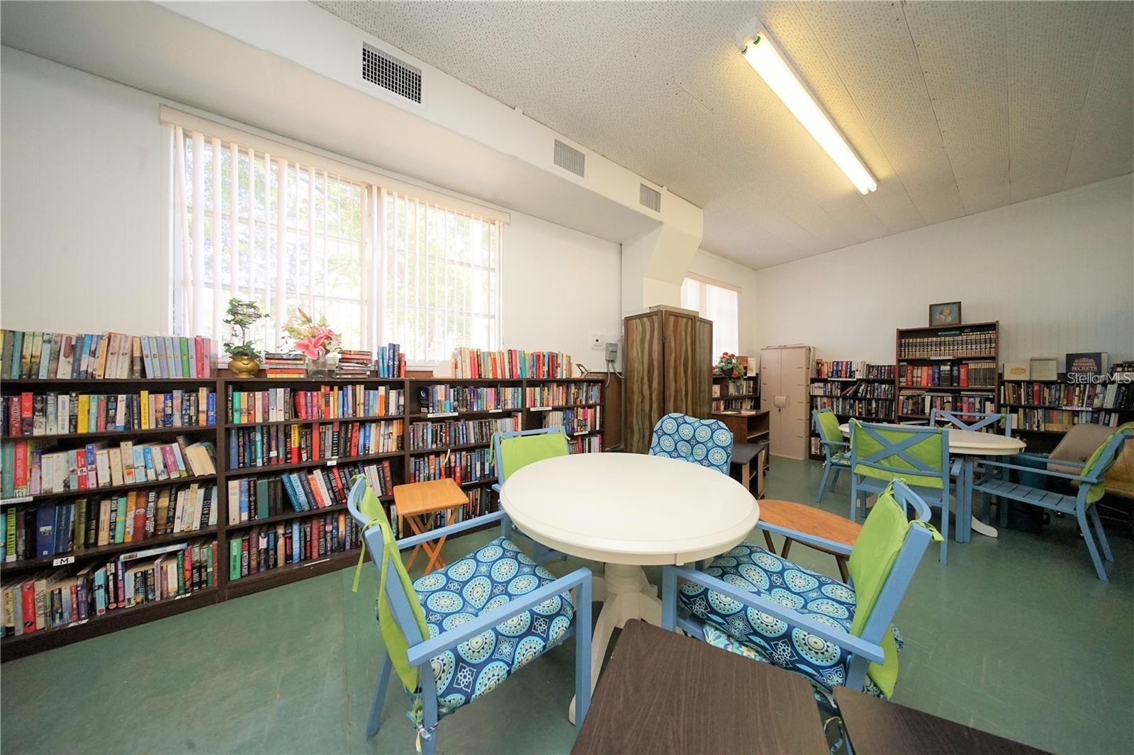 LIBRARY INSIDE OF THE COMMUNITY CLUBHOUSE