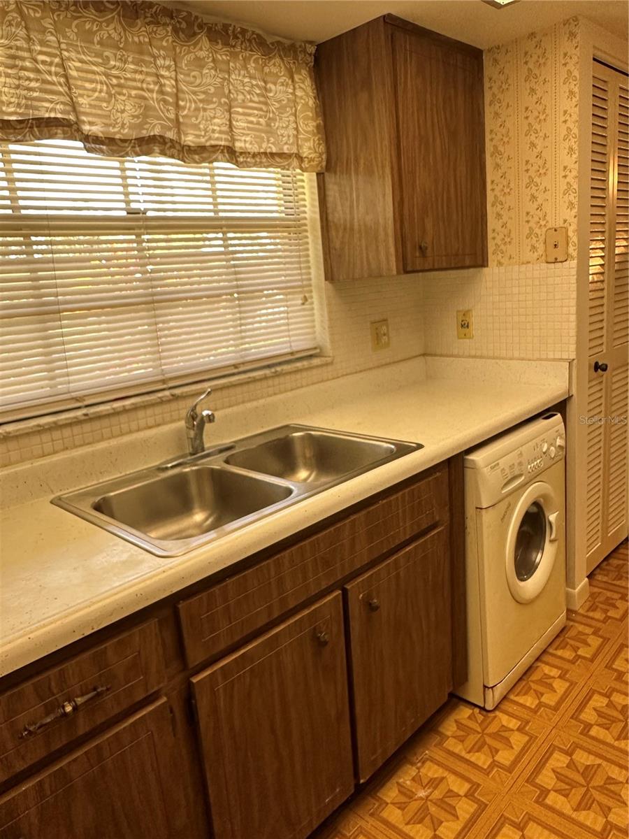 Kitchen with washer/dryer combo unit