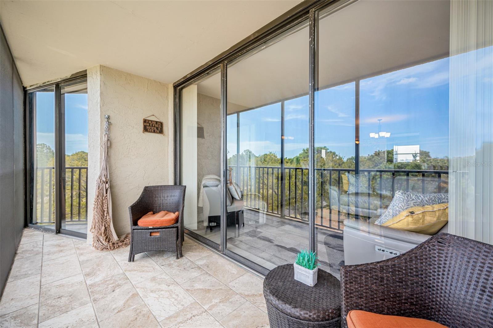 Lanai has direct access from the living area, and the master bedroom.