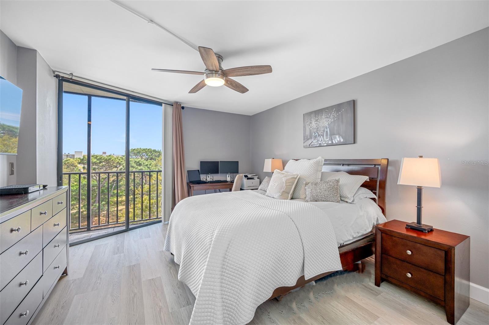 Master Bedroom with great view from the 6th floor.