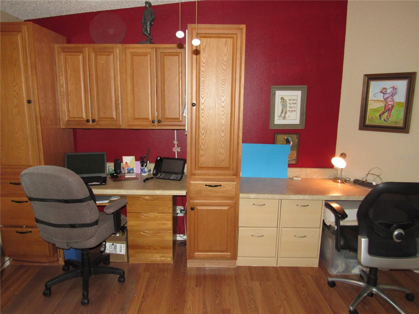 Office/den with French doors.
