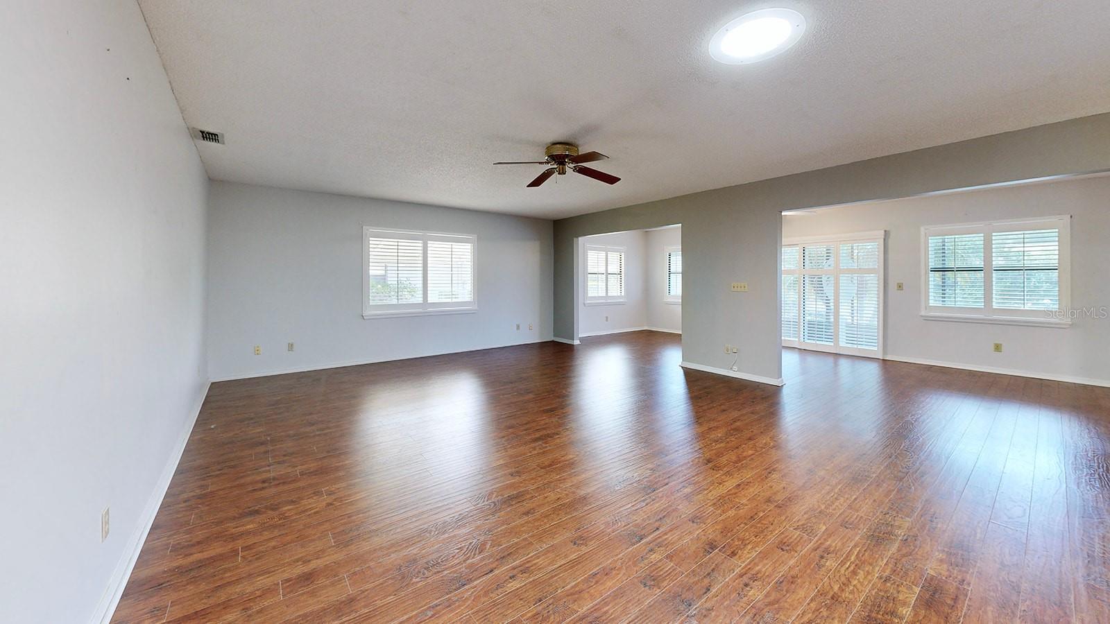 Family Room open to Sunroom