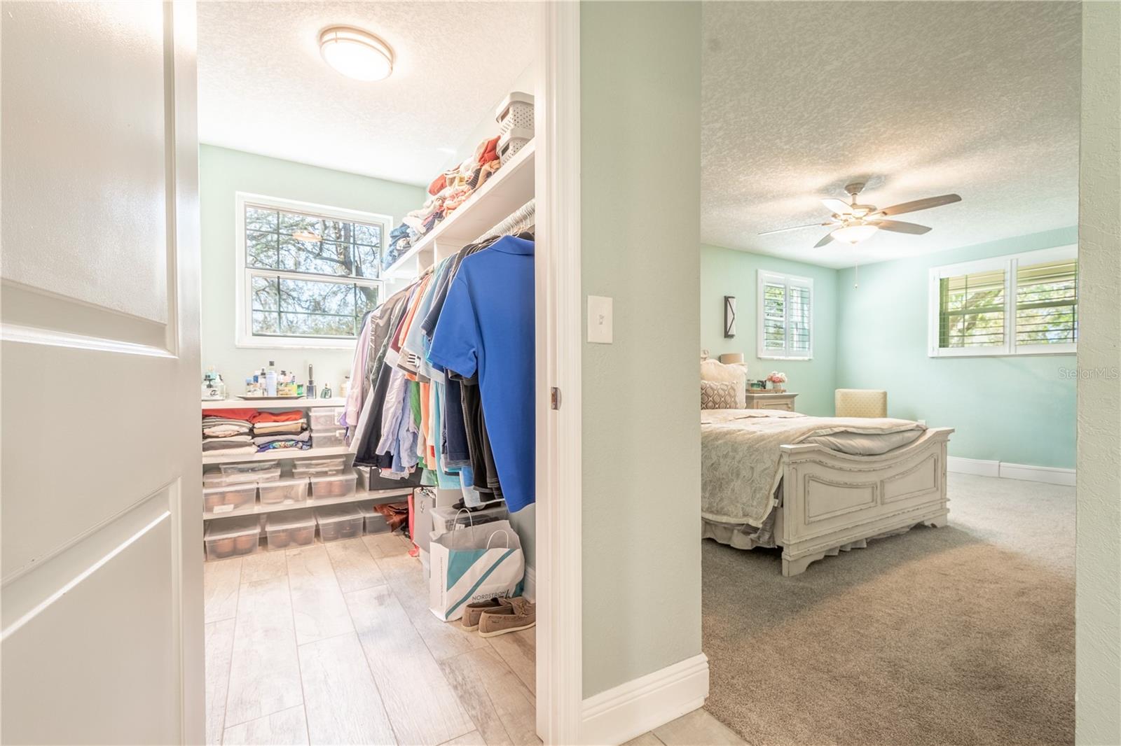 The upstairs ensuite features a large walk in closet.