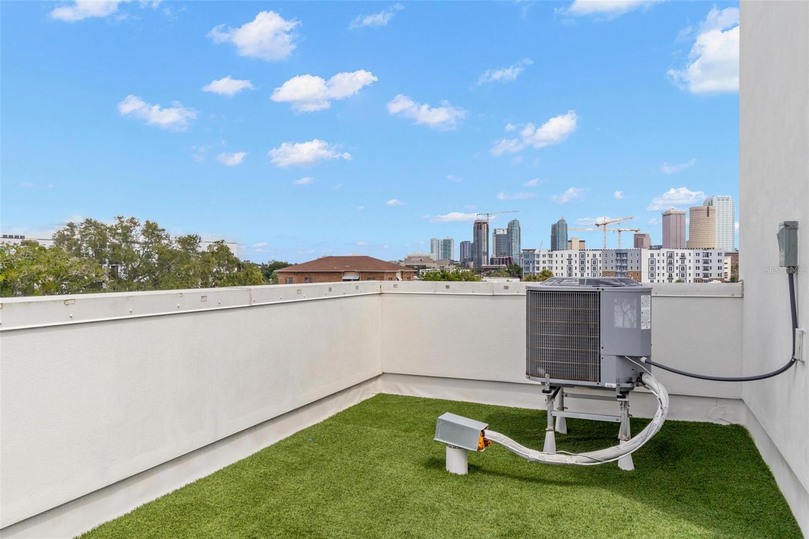 Rooftop Deck - Turf with Downtown Views.