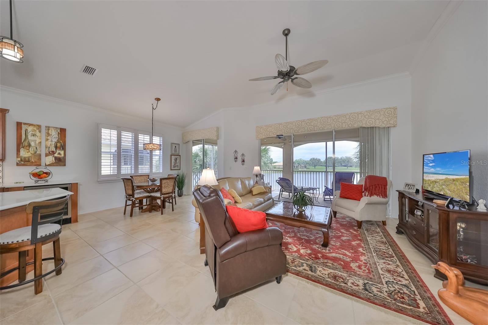 NOTICE THE WATER VIEW!  Large, beautiful living room for enjoying family and friends. This home has plenty of extra space for entertaining guests and loved ones.