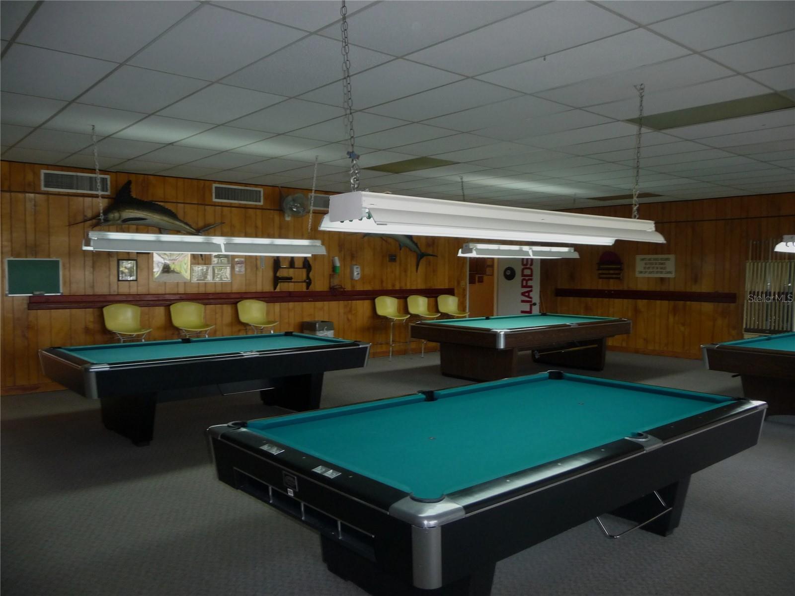 Billiards in the club house.
