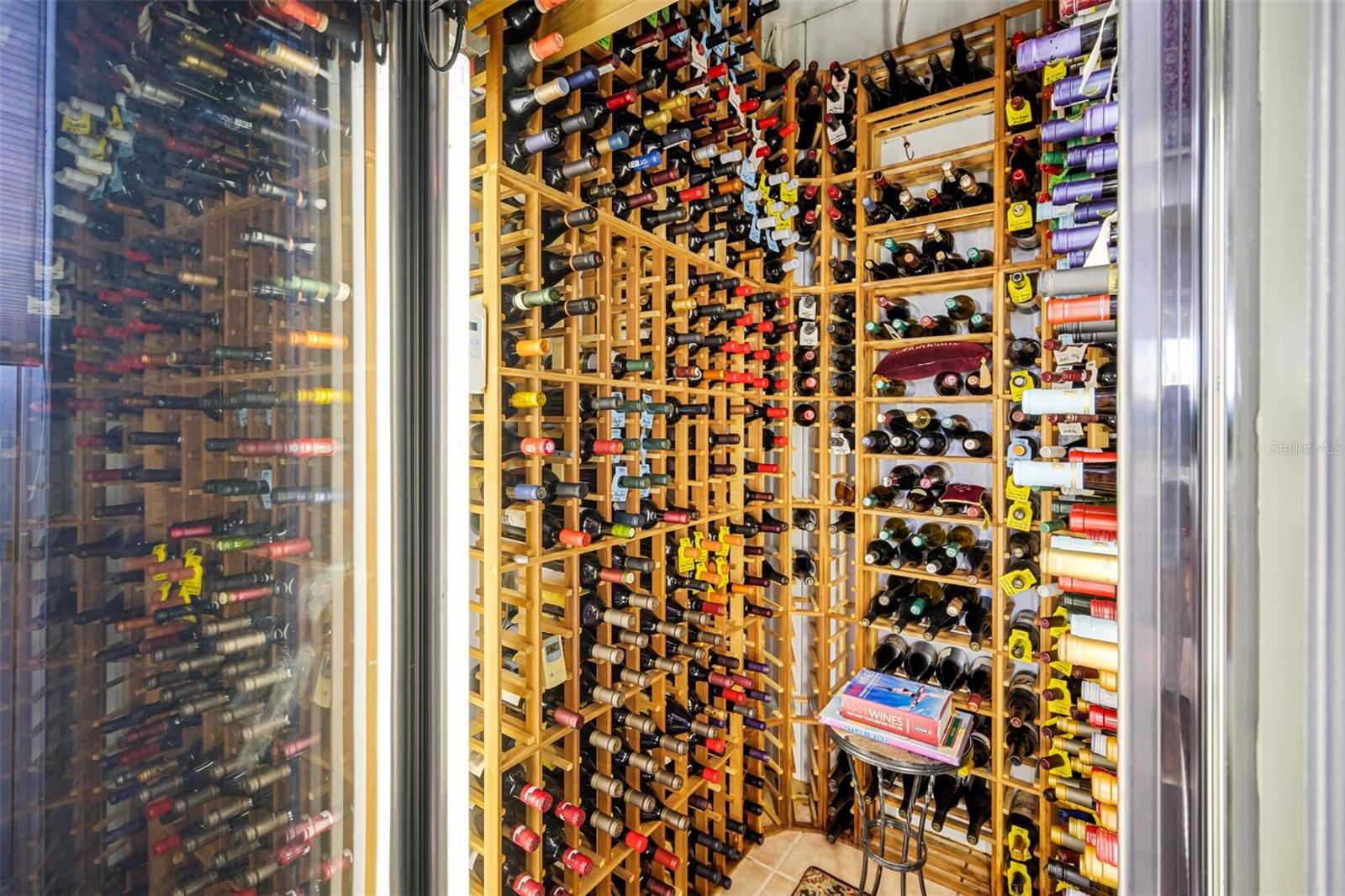 1,000-bottle temperature and humidity controlled wine storage closet