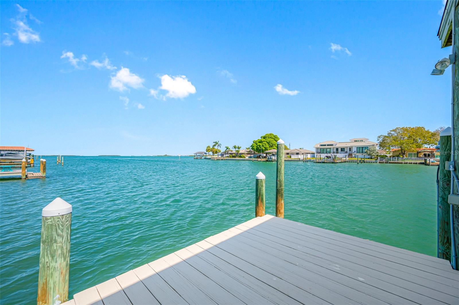 Magnificent views from dock facing NE towards wide open Clearwater Harbor