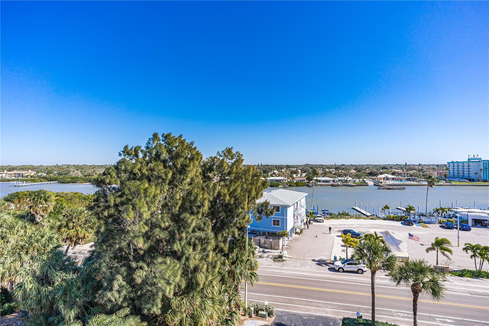 View of the Intracoastal Waterway across Gulf Blvd