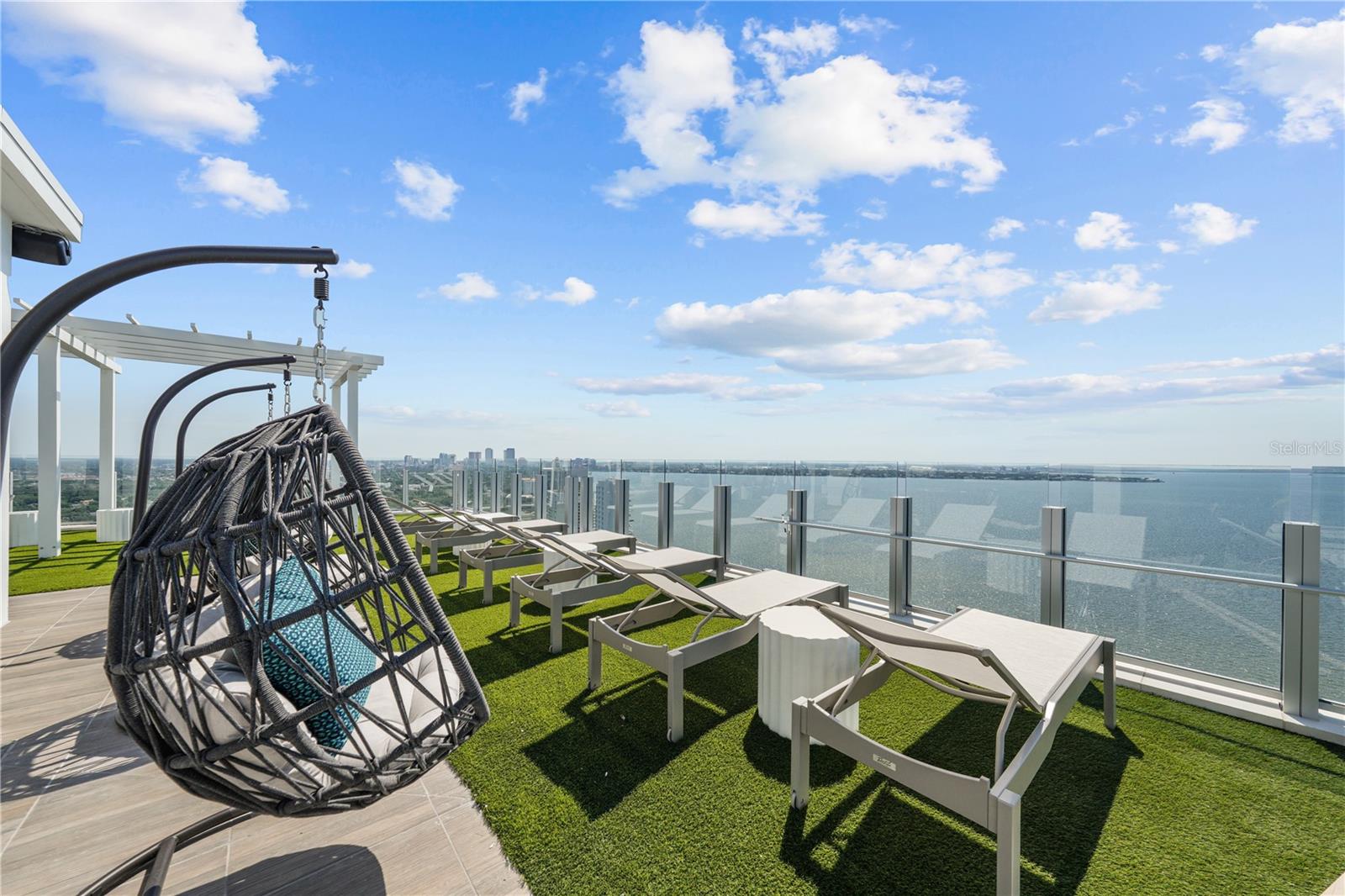 Rooftop lounge area