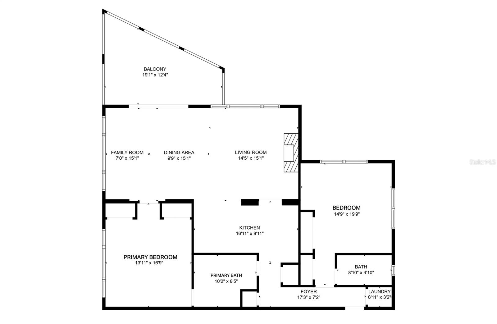 The clever floorplan maximizes the space and affords privacy with the bedroom configuration.