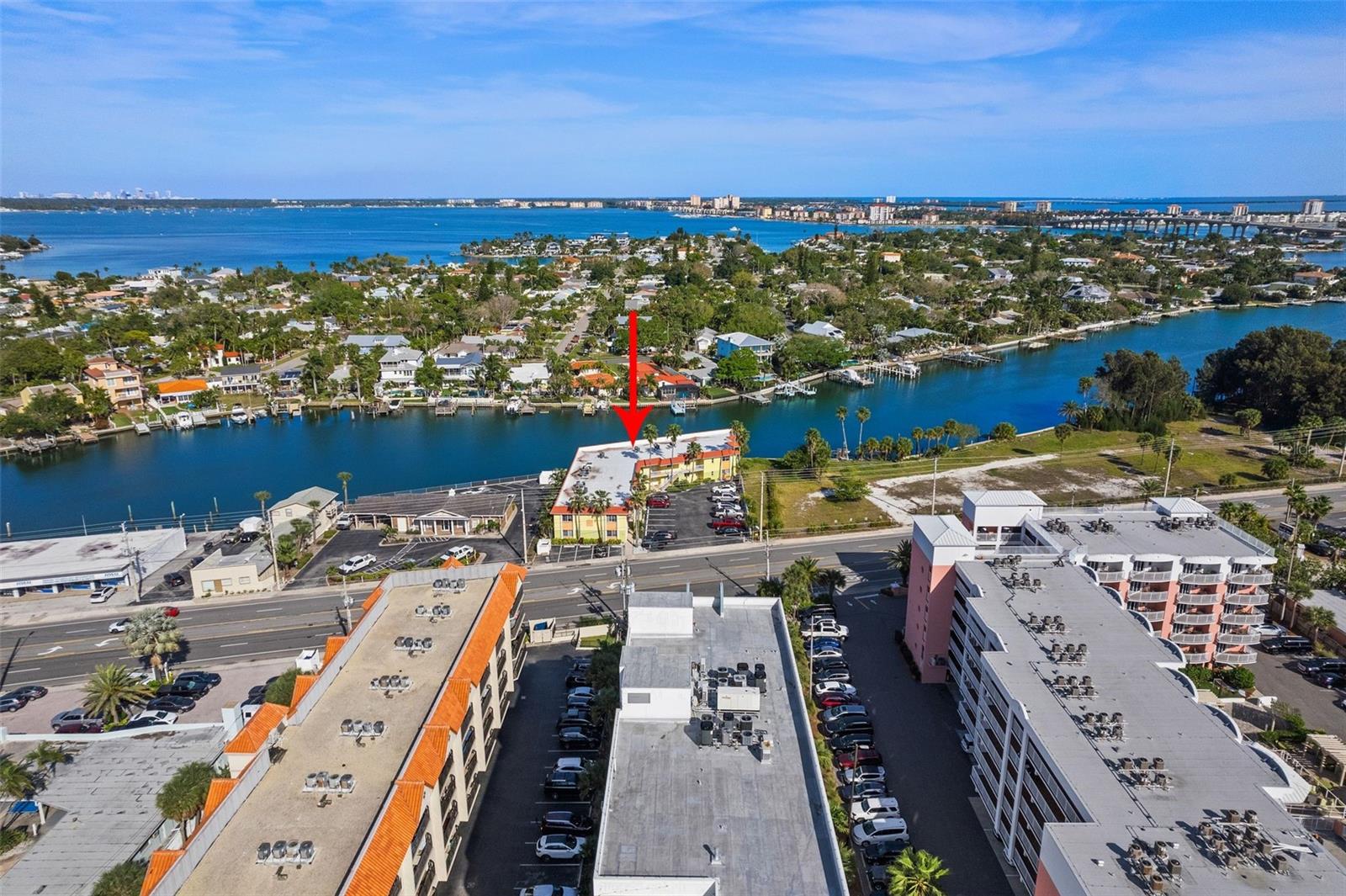 You can see Downtown St. Pete in the far distant on the left-hand side of this photo. It is about 15 minutes drive.