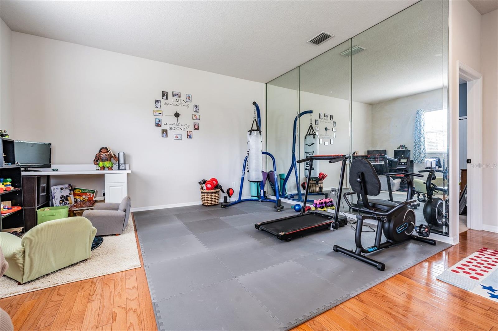 used for fitness and playroom (previous ballet studio)