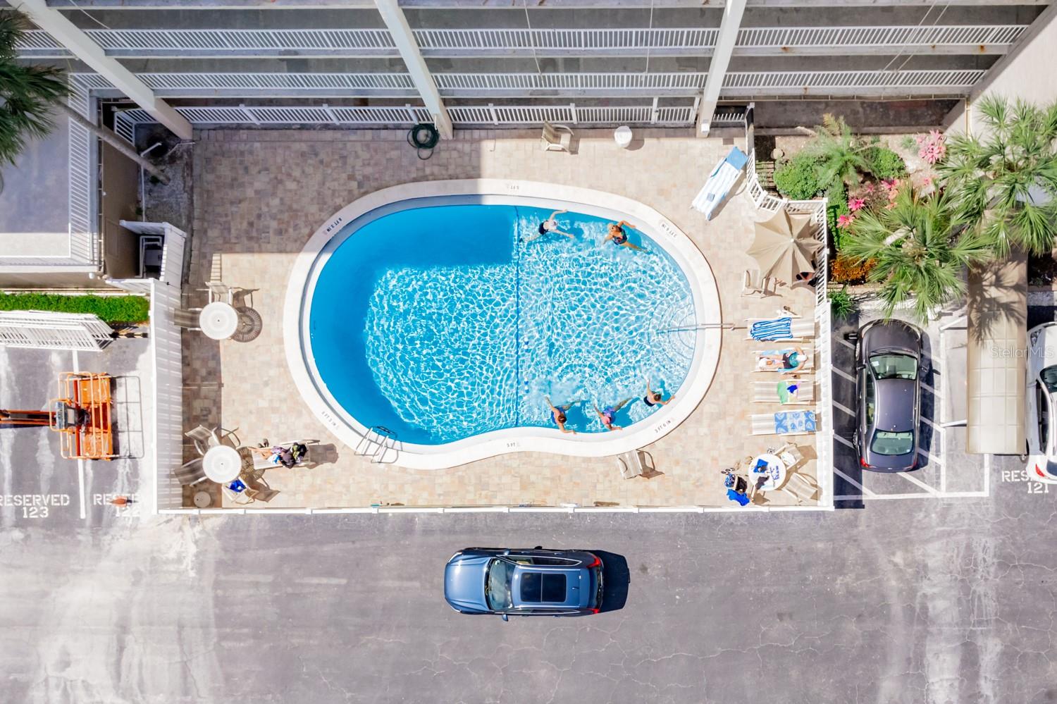Aerial of pool