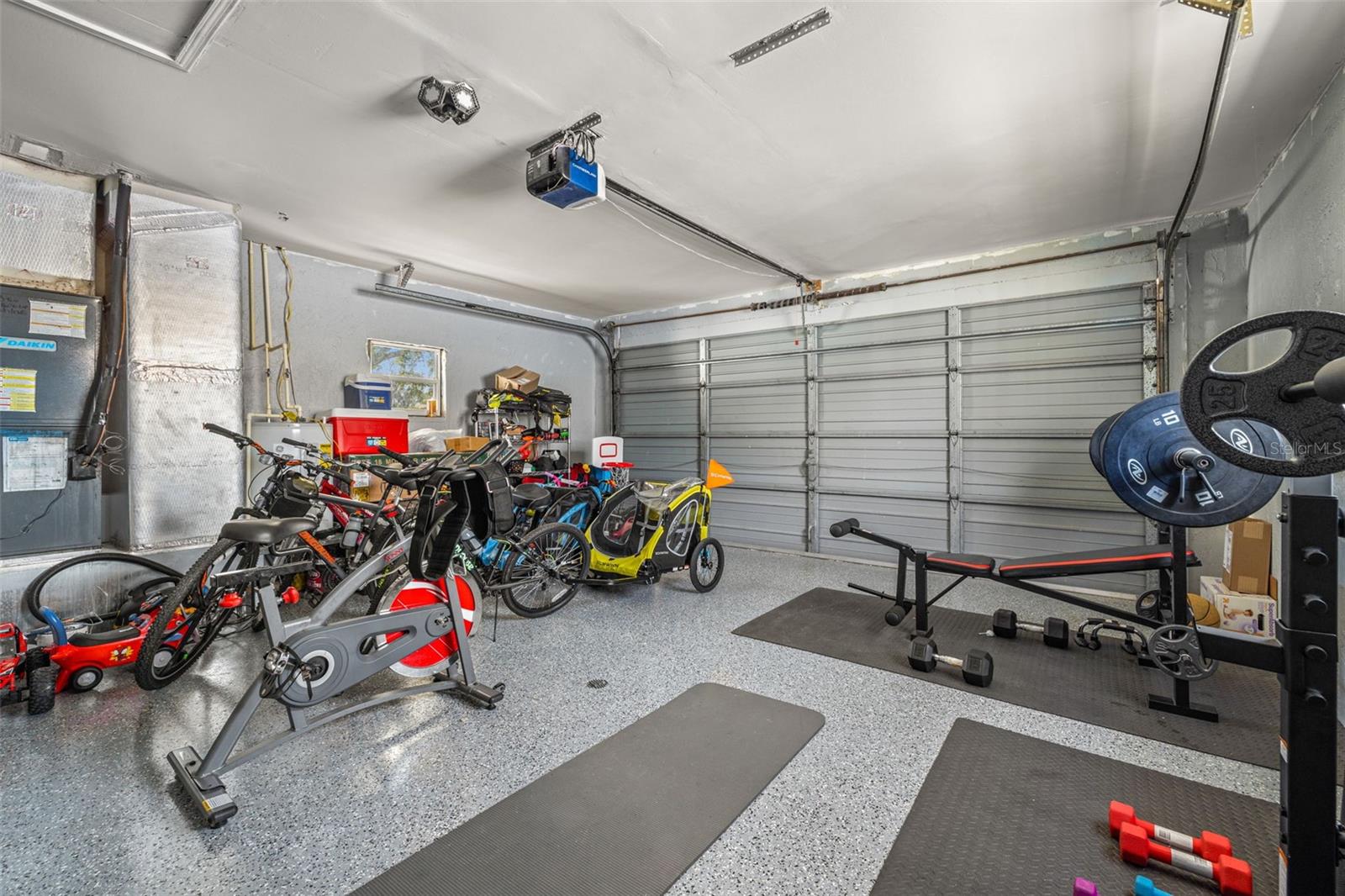 Two-car garage with newer epoxy floor coating!