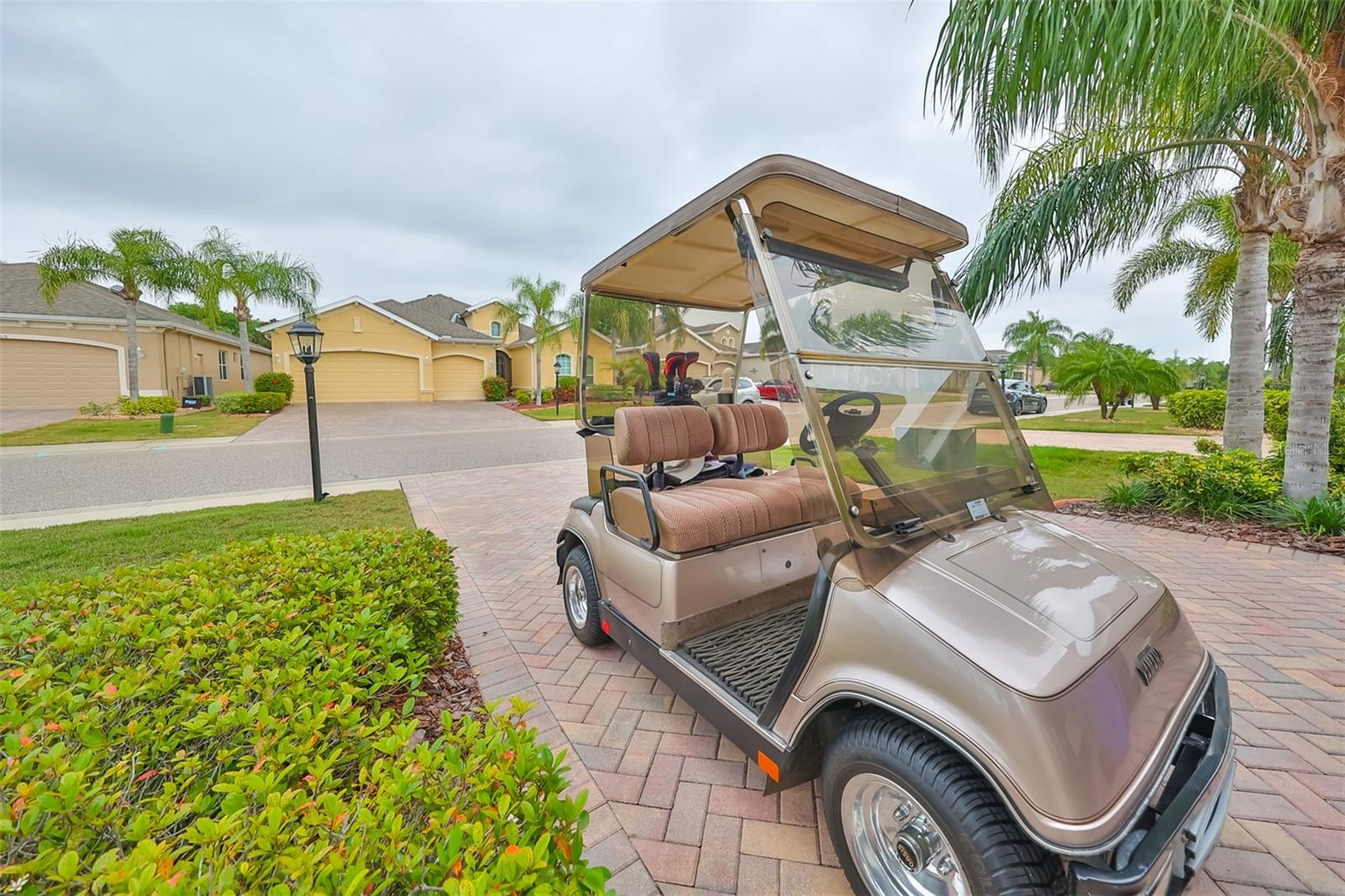 Golf Cart has recently had batteries and charger updated.  The owner is an avid golfer and has kept this cart in mint condition.  THIS GOLF CART CONVEYS WITH THE SALE OF THE HOME.