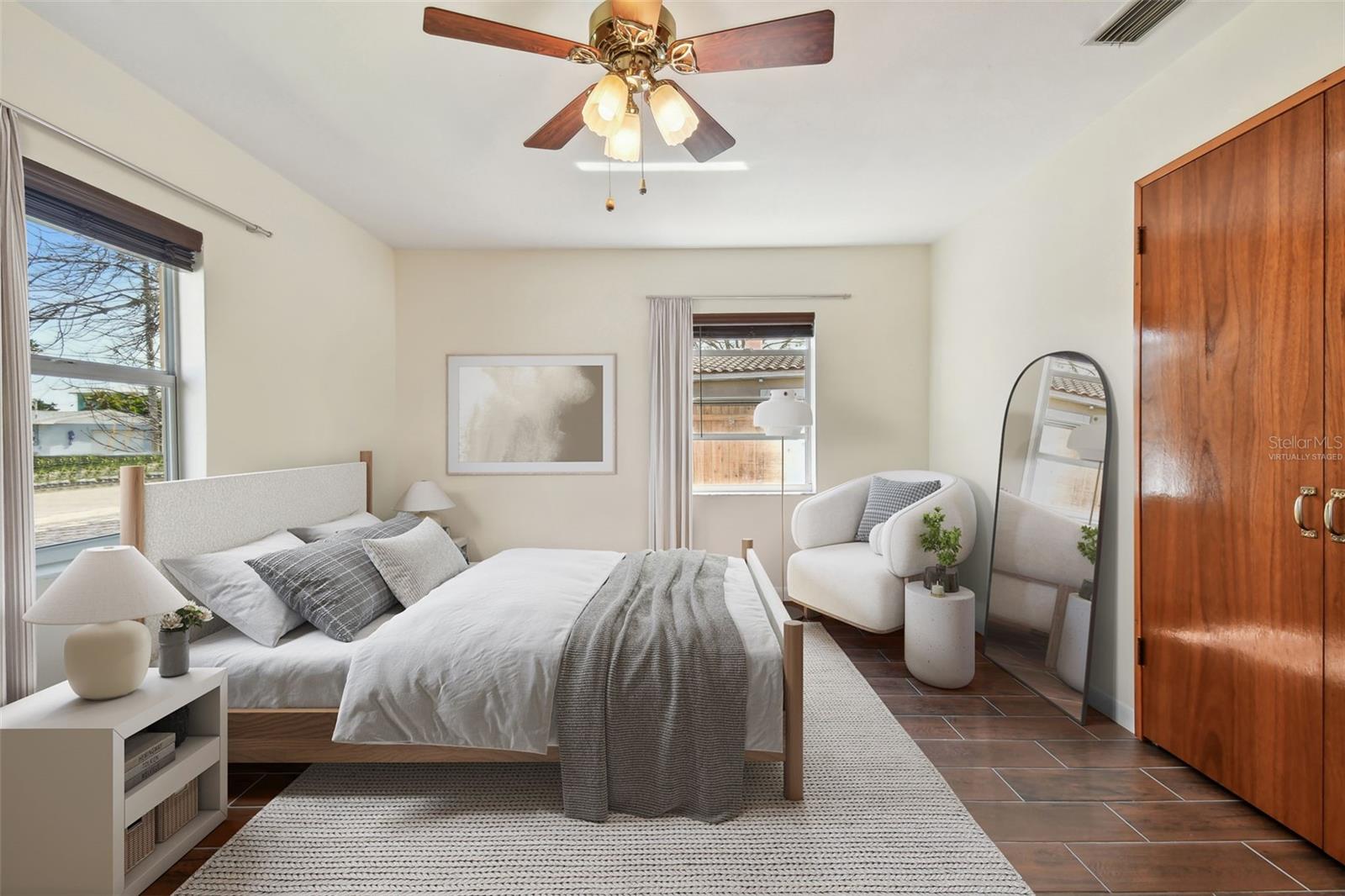 virtually staged: master bedroom