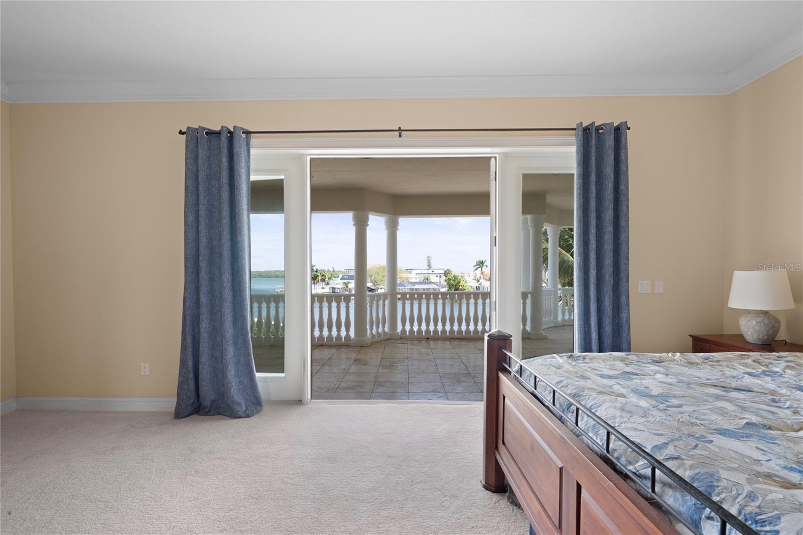 Master Suite opens to lanai and views all the way to Tampa