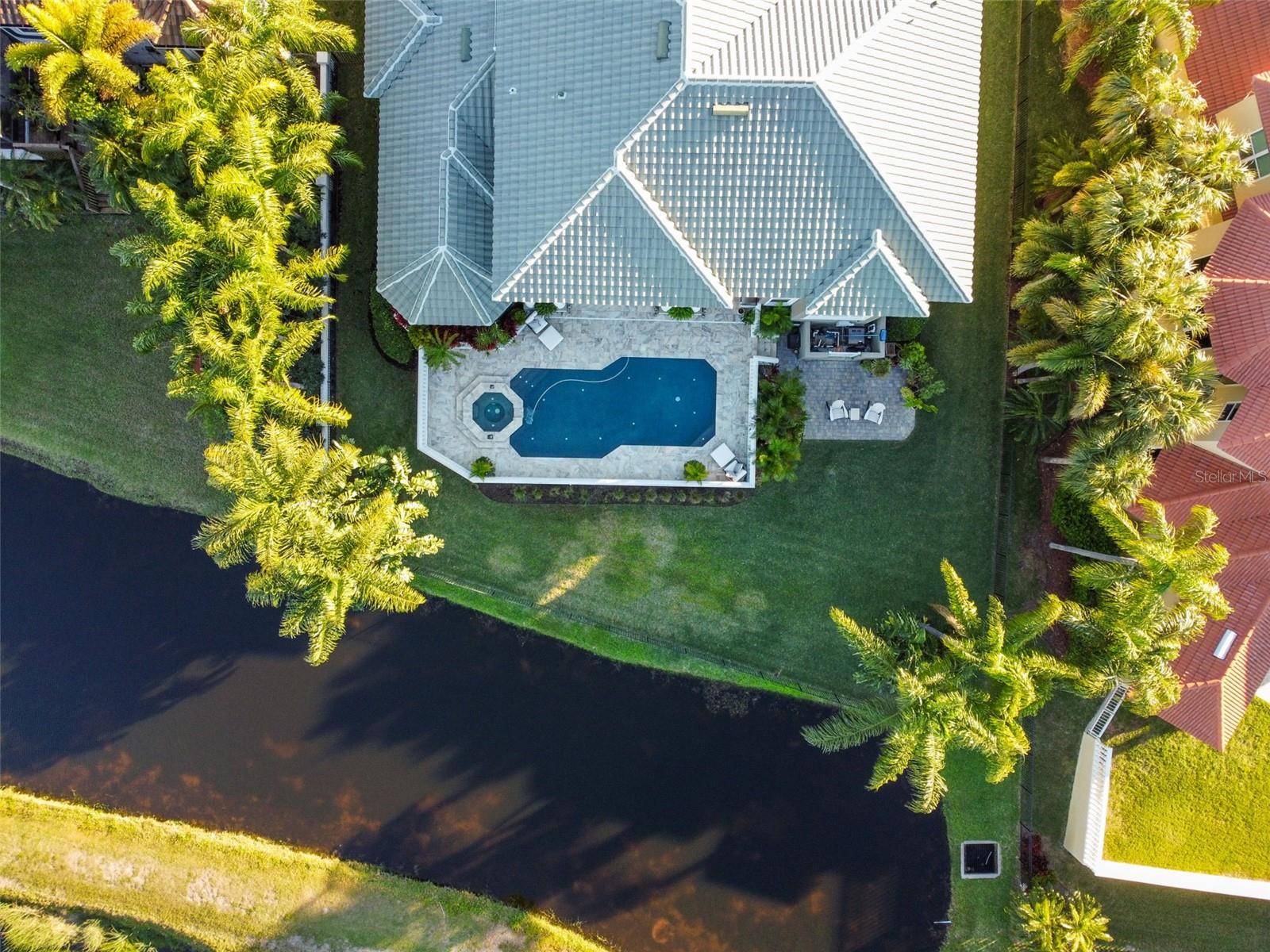 Overhead of home and Pool