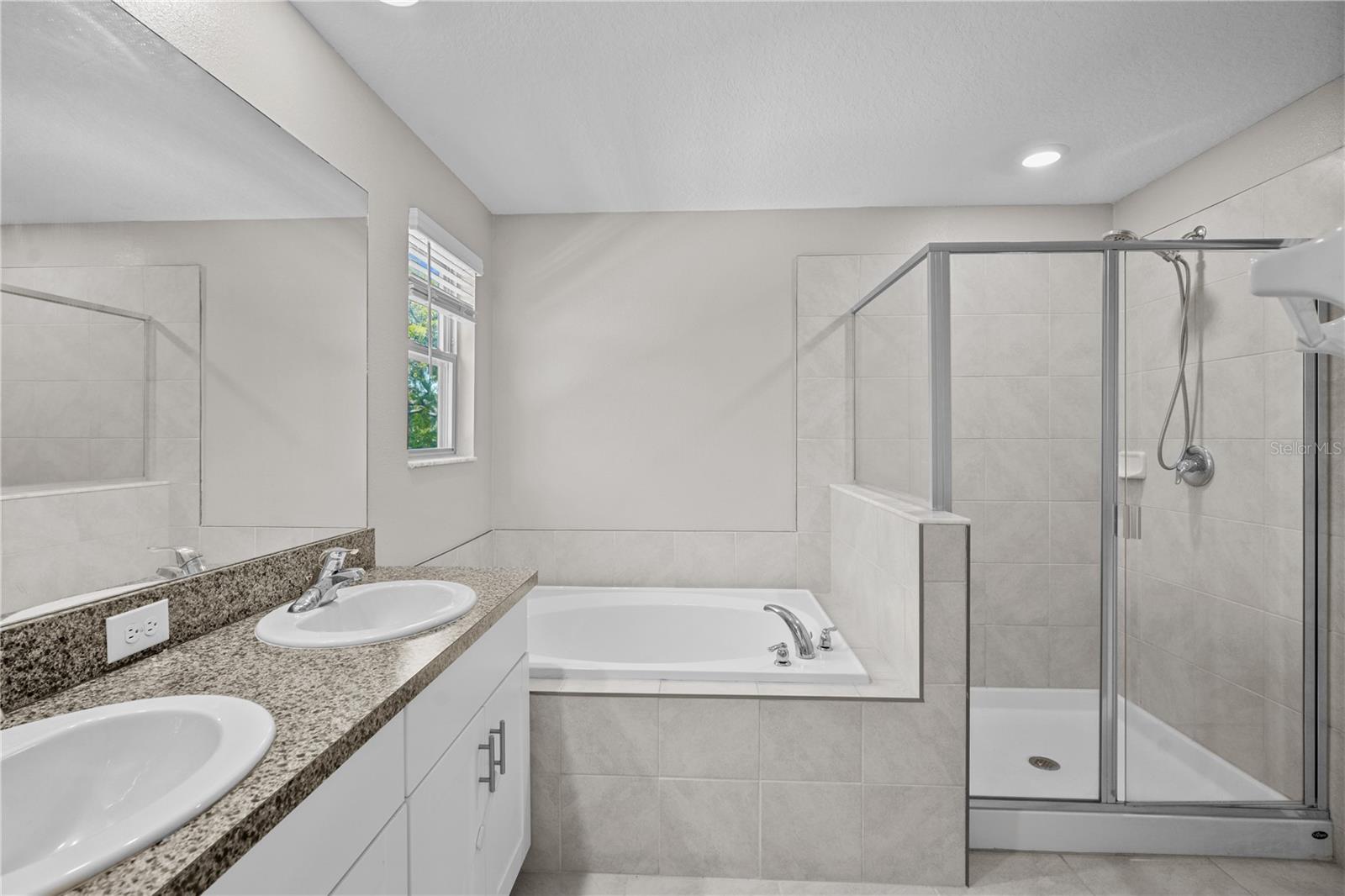 Ensuite with large soaking tub and seperate shower!