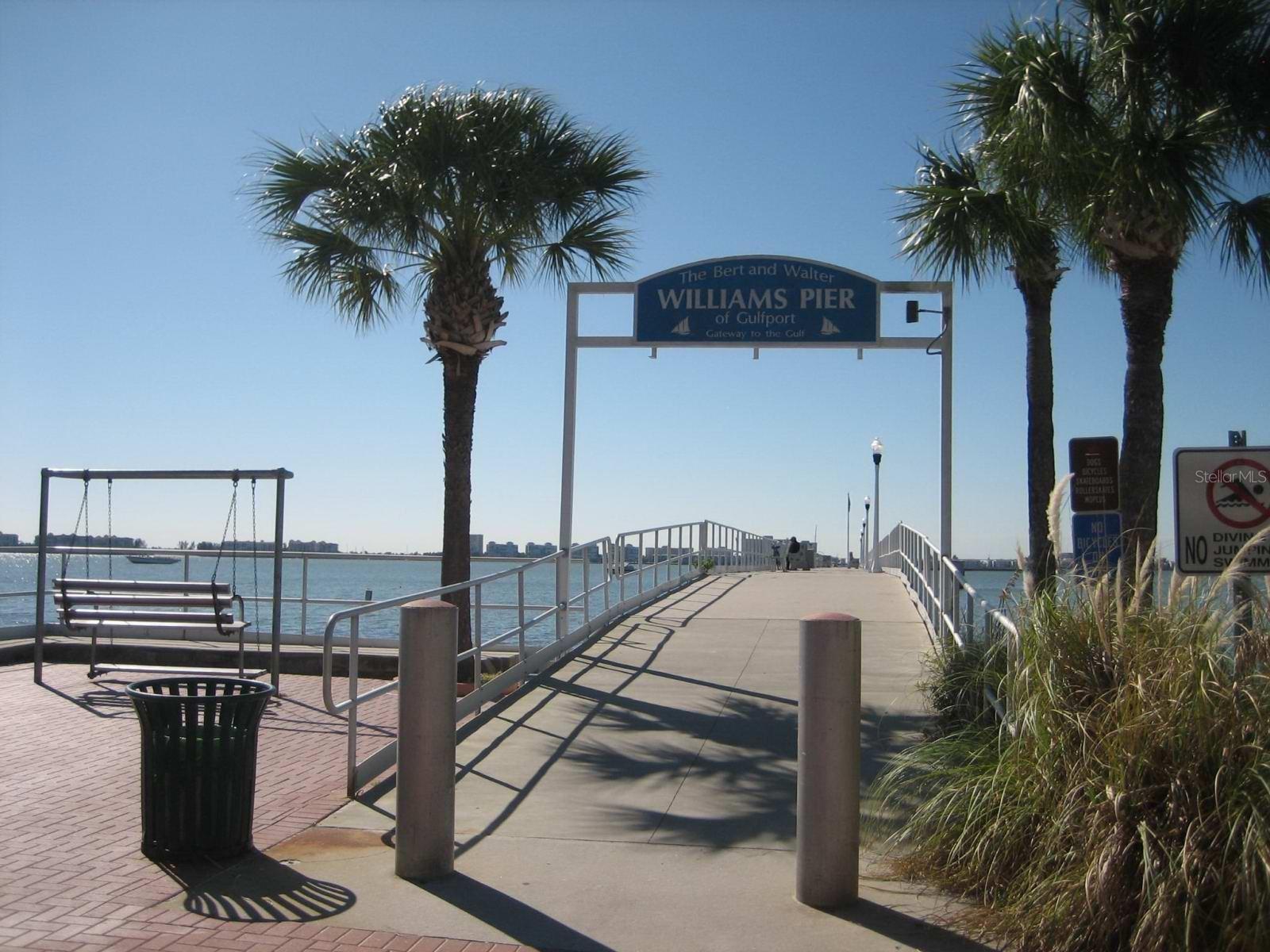 Delightful Williams Pier offers fishing, dolphins sightings and cool breezes off the bay!