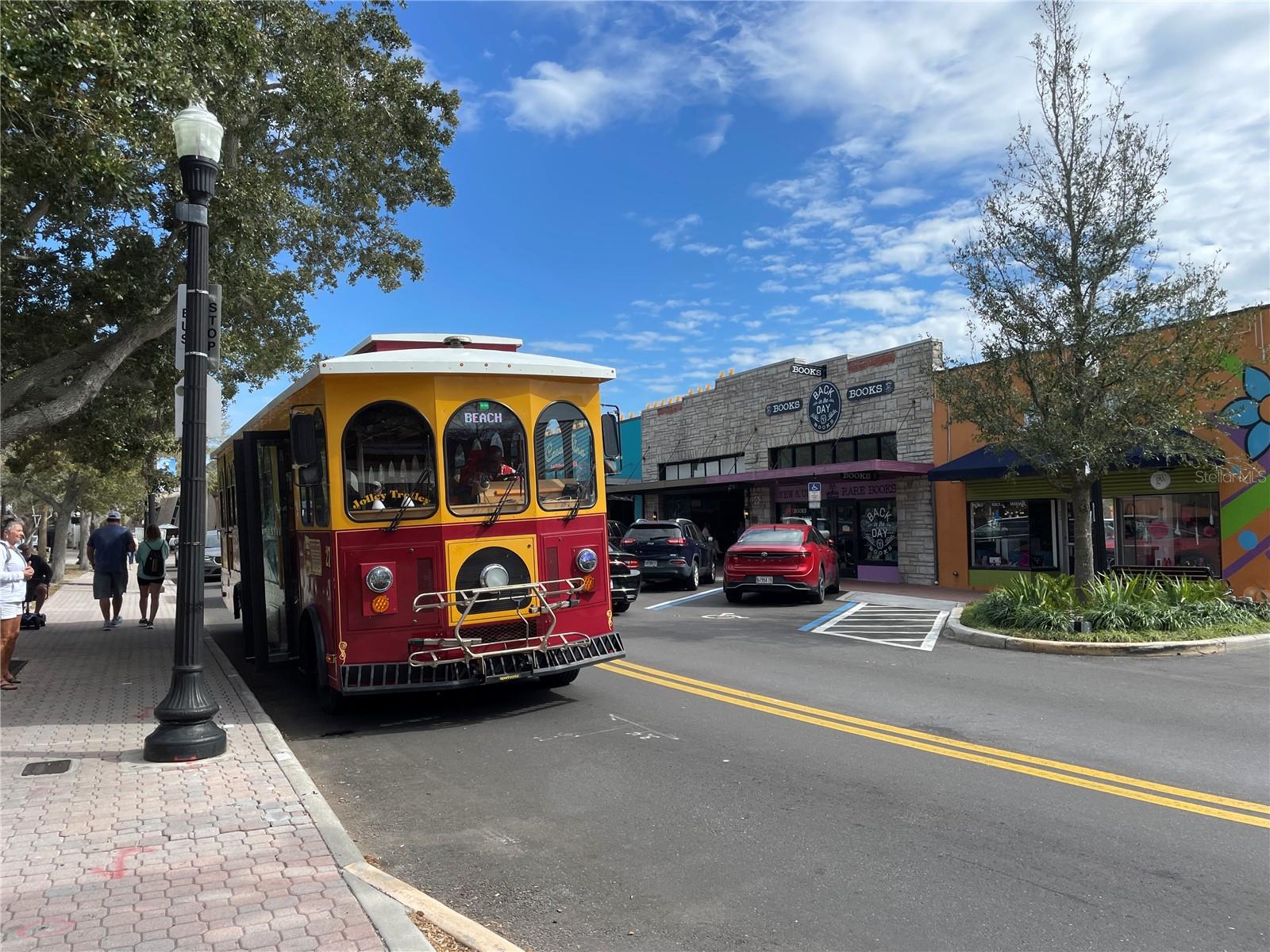 Hop on the Jolly trolly to the world famous Clearwater beach or to many other attractions along the coast