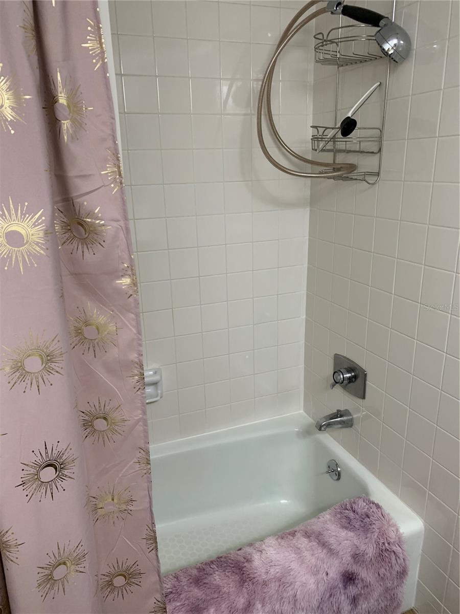 Second Bathroom has tub