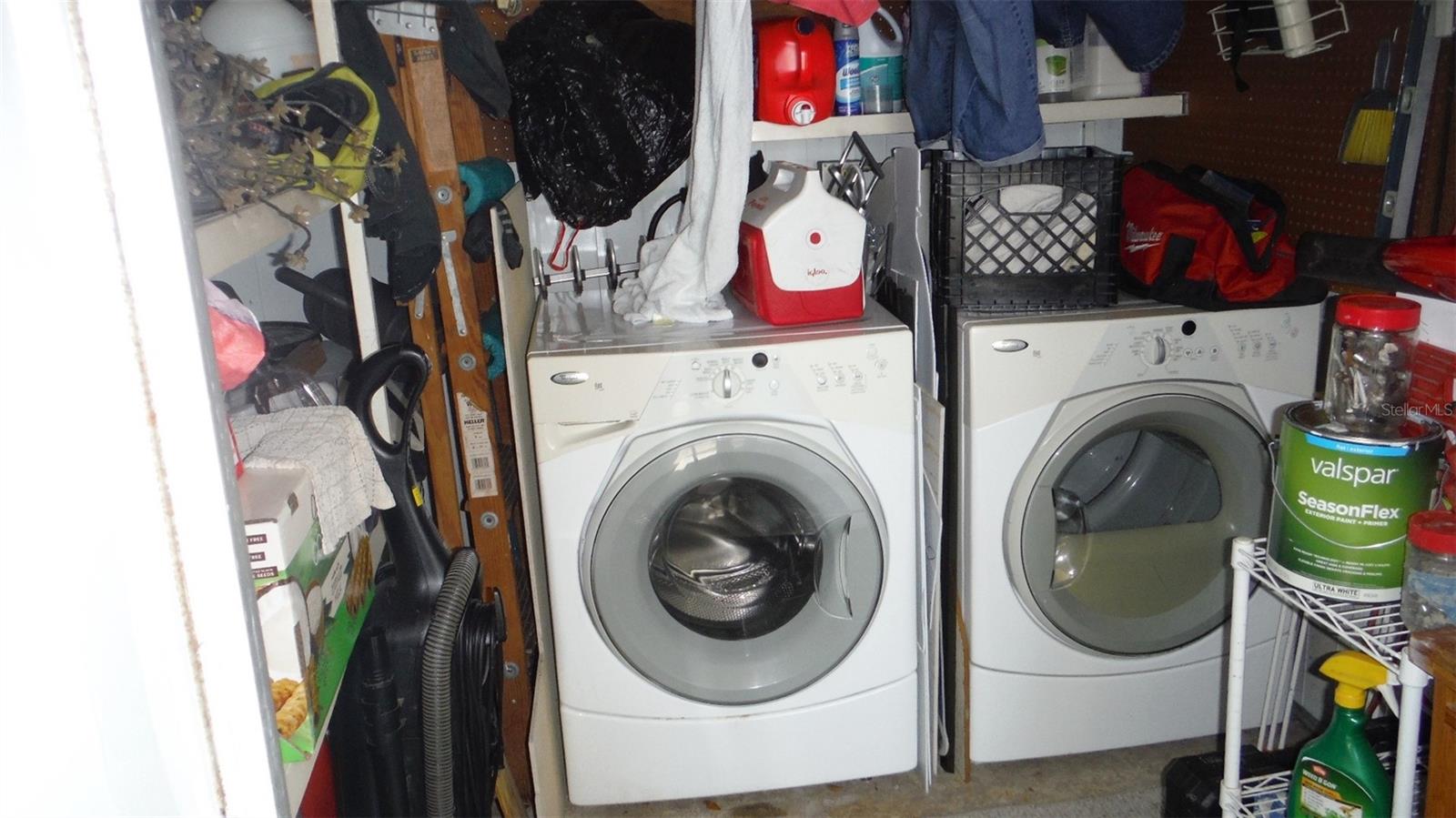 Washer & Dryer in Shed