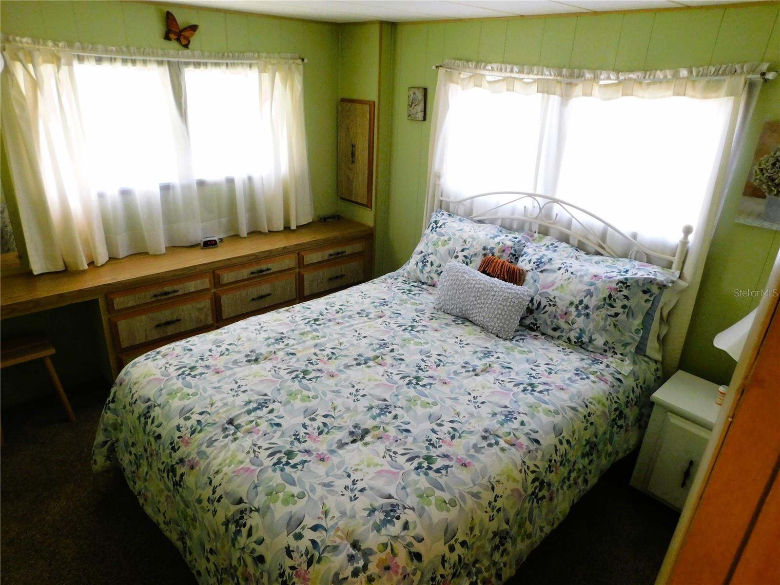 Main bedroom is located in the back of the home.