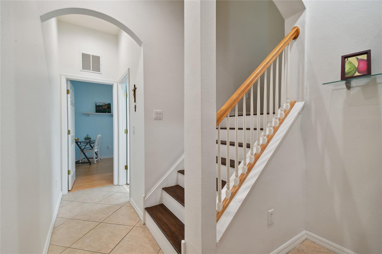 Stairs to upstairs bedroom/bonus room