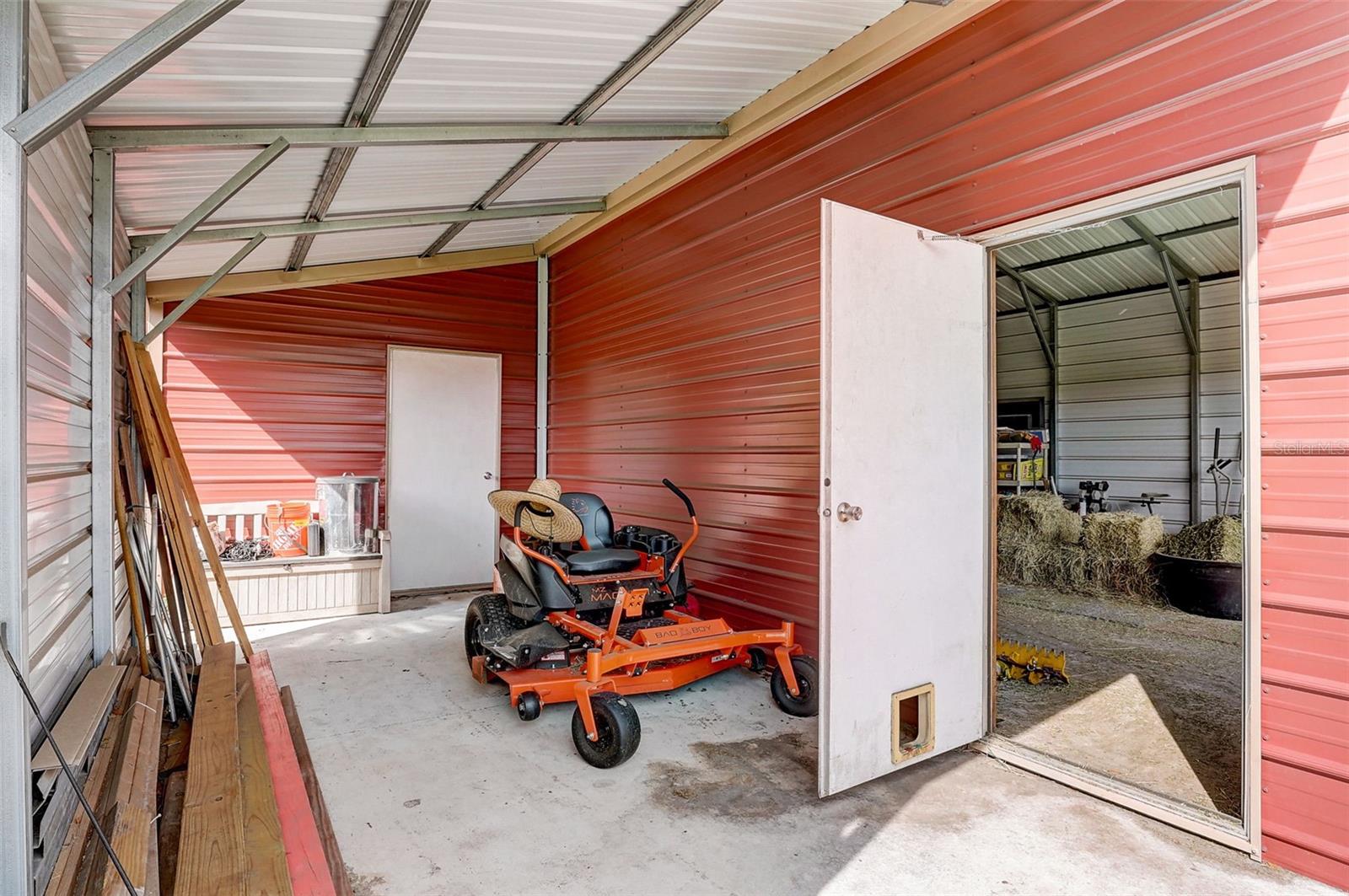 Storage Building and Enclosed Tack Room