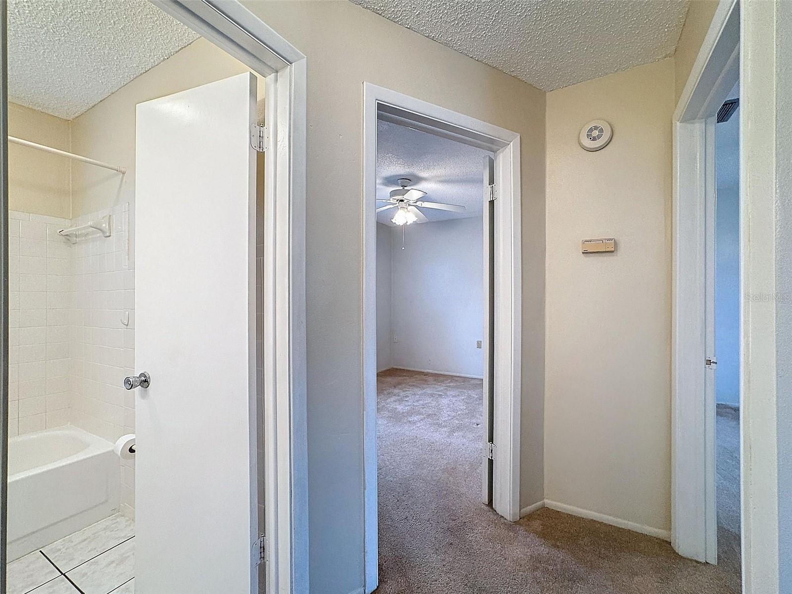 Hallway to Bathroom and Bedrooms