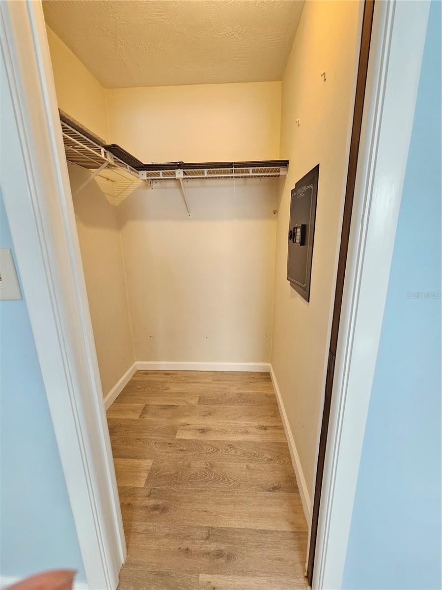 Primary Walk-In Closet with Built-In Safe