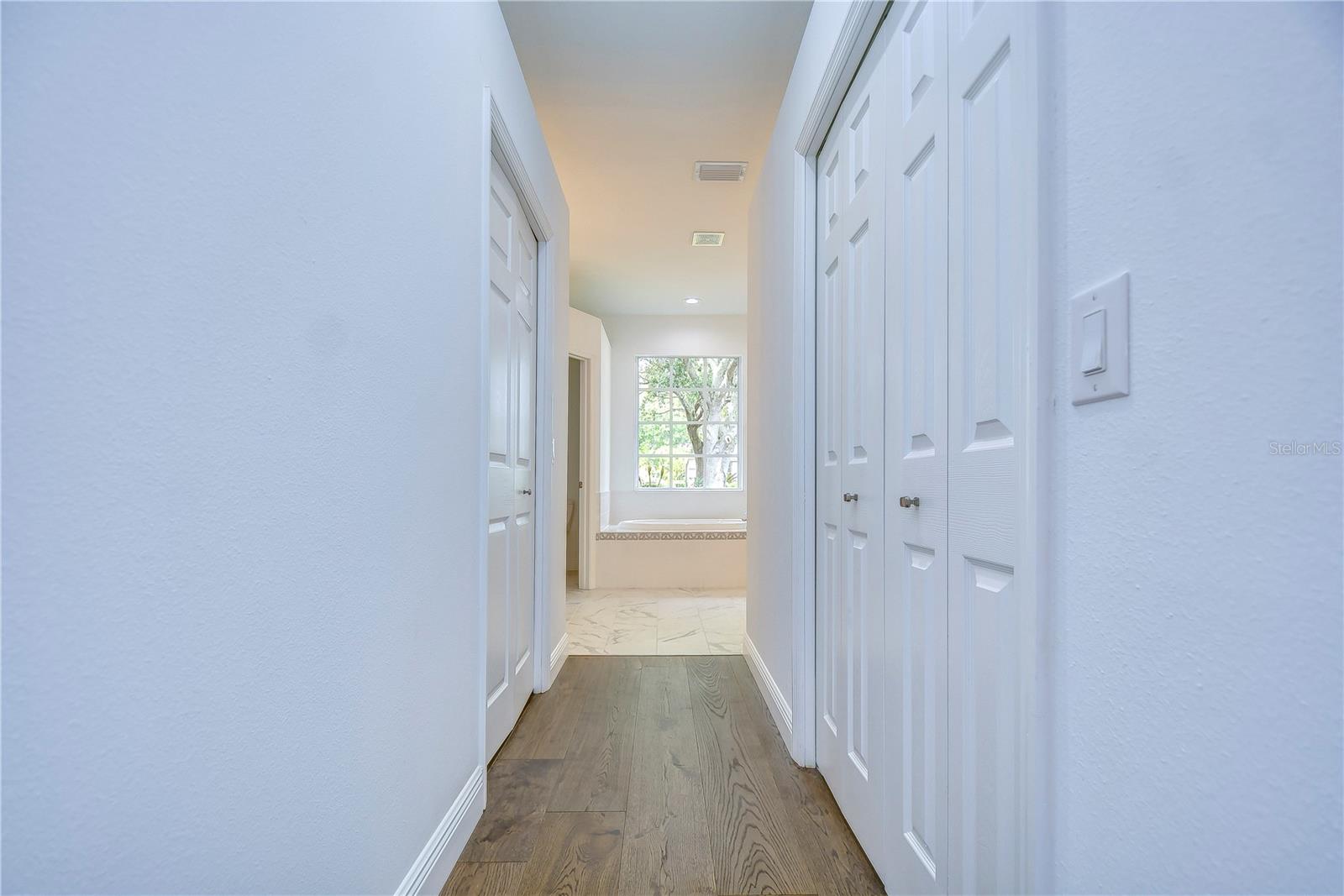Two spacious walk in closets!