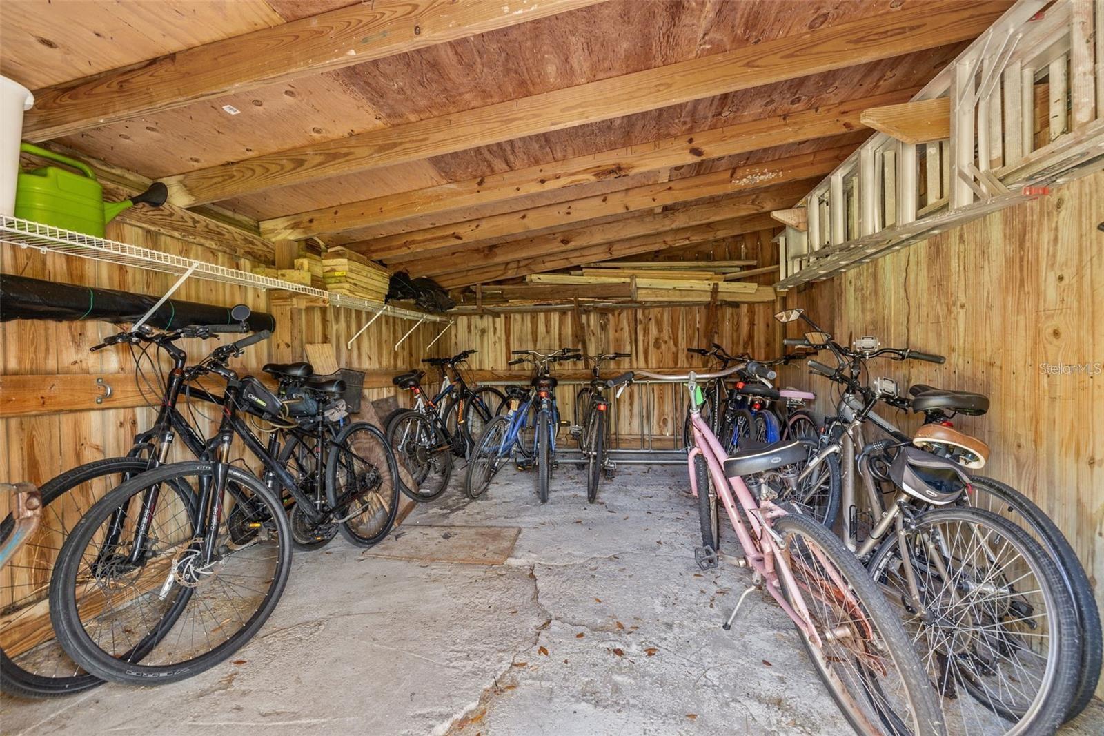 Bike storage room for residents