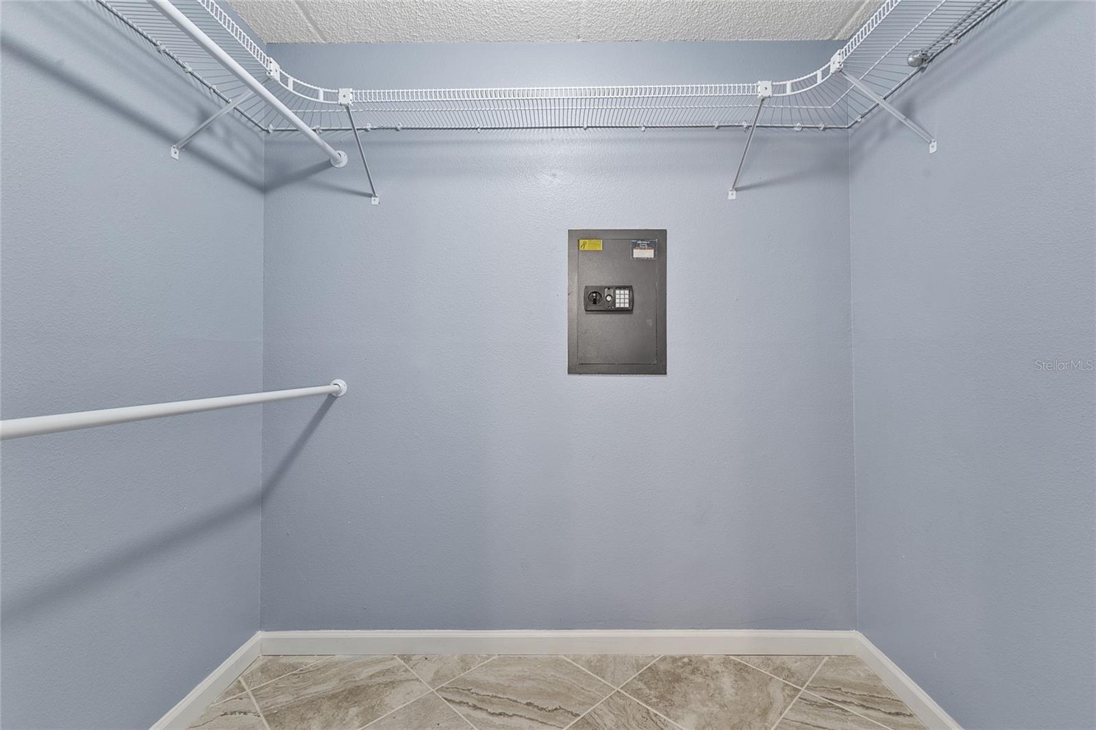 Master Walk-in Closet with Safe