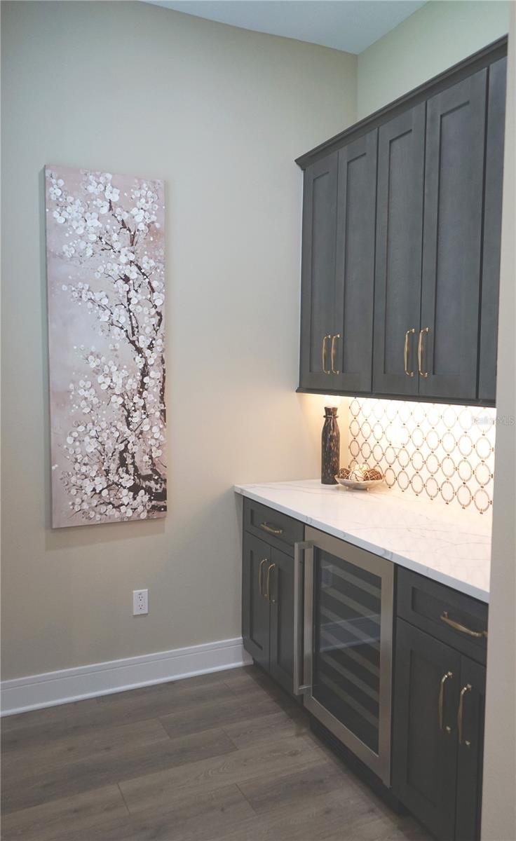 Beverage Bar Area with cafe refrigerator