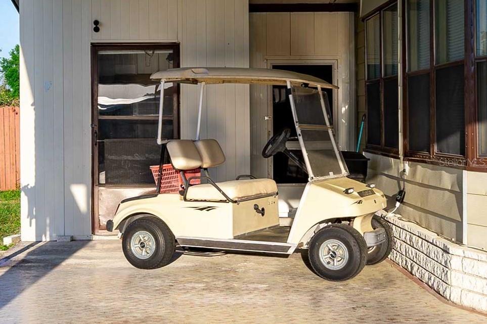 Golf cart is included.
