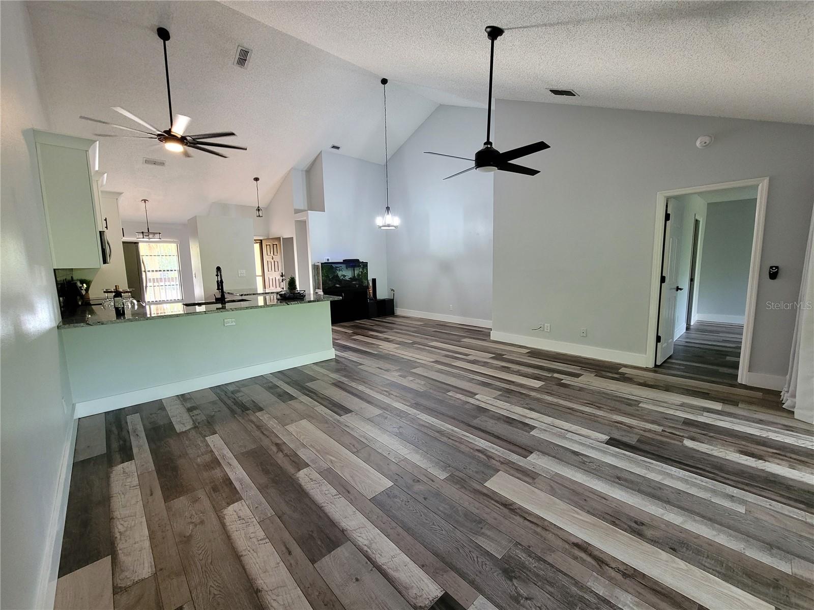 Open concept!  Look at those ceilings.
