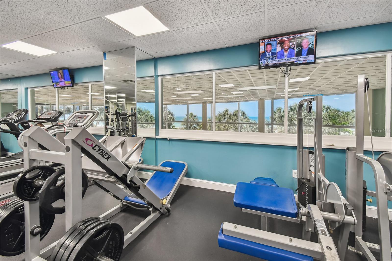 Great Fitness RoomWith a BEACH VIEW